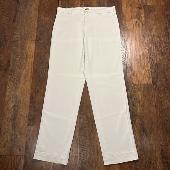 Joseph Abboud Men's Ivory Stretch Twill Cotton Dress Pants Size 32/32 - Picture 1 of 8